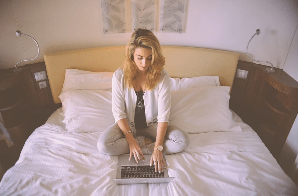 Woman on her laptop